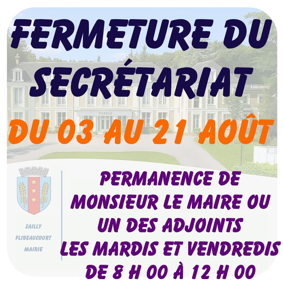 066 Fermeture Secrétariat pour congé